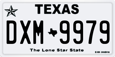 TX license plate DXM9979