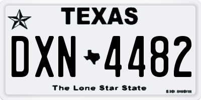 TX license plate DXN4482