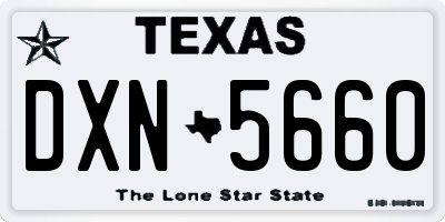 TX license plate DXN5660