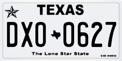 TX license plate DXO0627