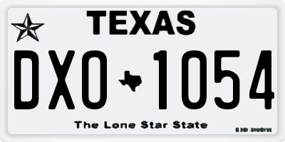 TX license plate DXO1054