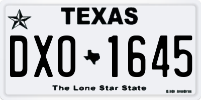 TX license plate DXO1645