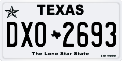 TX license plate DXO2693