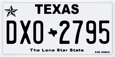TX license plate DXO2795