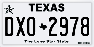 TX license plate DXO2978