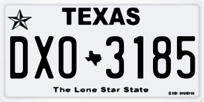 TX license plate DXO3185