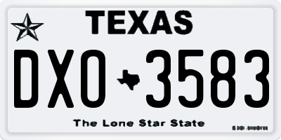 TX license plate DXO3583