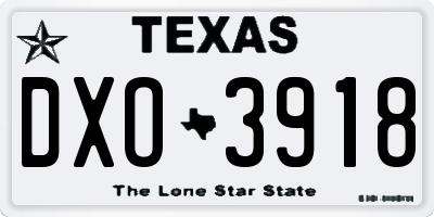 TX license plate DXO3918
