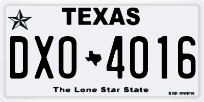 TX license plate DXO4016