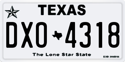 TX license plate DXO4318