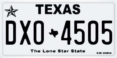 TX license plate DXO4505