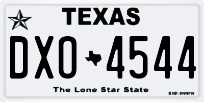 TX license plate DXO4544