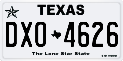 TX license plate DXO4626