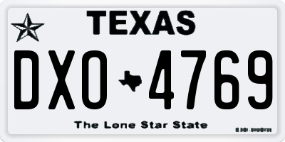 TX license plate DXO4769