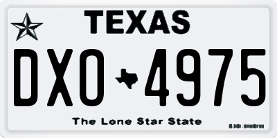 TX license plate DXO4975