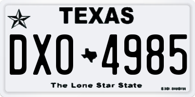 TX license plate DXO4985