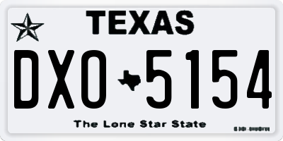 TX license plate DXO5154