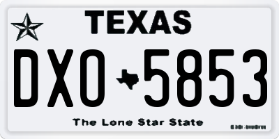 TX license plate DXO5853