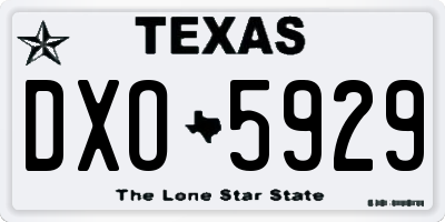 TX license plate DXO5929