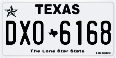 TX license plate DXO6168