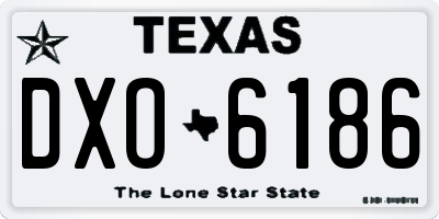 TX license plate DXO6186