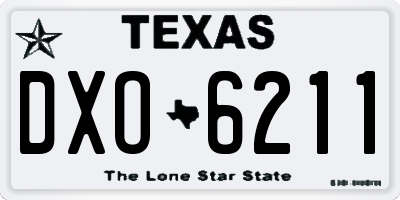 TX license plate DXO6211