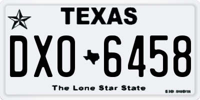 TX license plate DXO6458