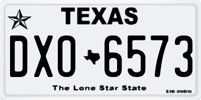 TX license plate DXO6573