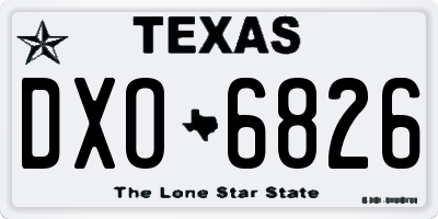 TX license plate DXO6826