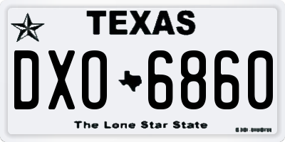 TX license plate DXO6860