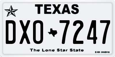 TX license plate DXO7247