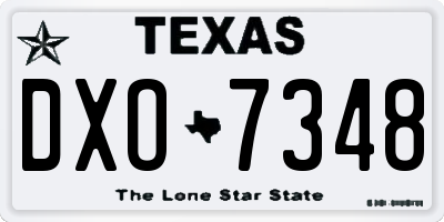 TX license plate DXO7348