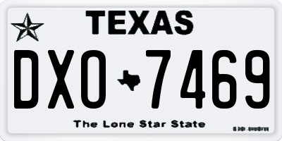 TX license plate DXO7469