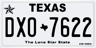 TX license plate DXO7622