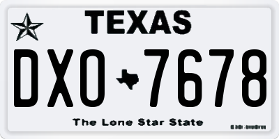 TX license plate DXO7678