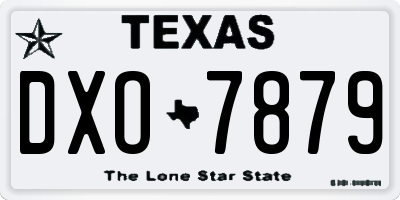 TX license plate DXO7879