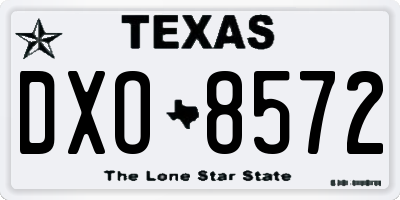TX license plate DXO8572