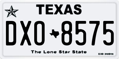 TX license plate DXO8575