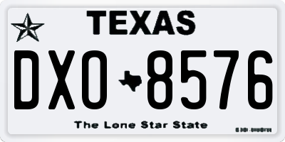 TX license plate DXO8576