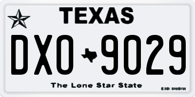 TX license plate DXO9029