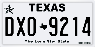 TX license plate DXO9214