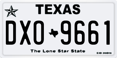 TX license plate DXO9661