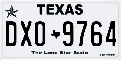 TX license plate DXO9764