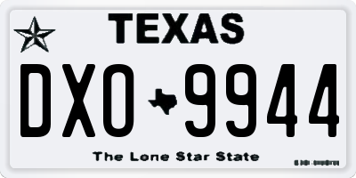 TX license plate DXO9944