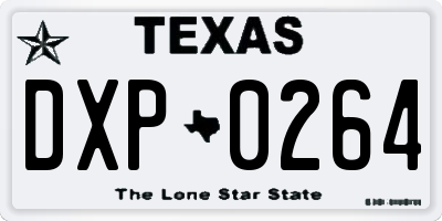 TX license plate DXP0264
