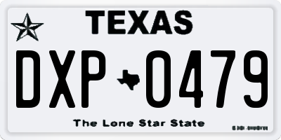 TX license plate DXP0479