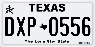 TX license plate DXP0556