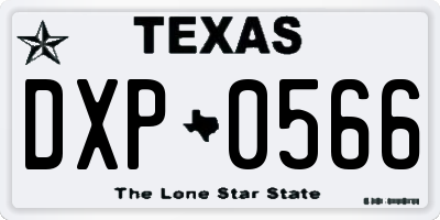 TX license plate DXP0566