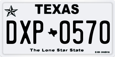 TX license plate DXP0570