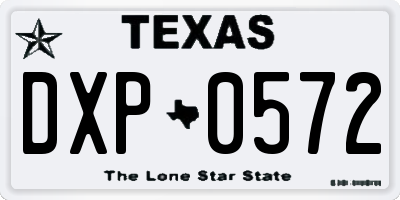 TX license plate DXP0572